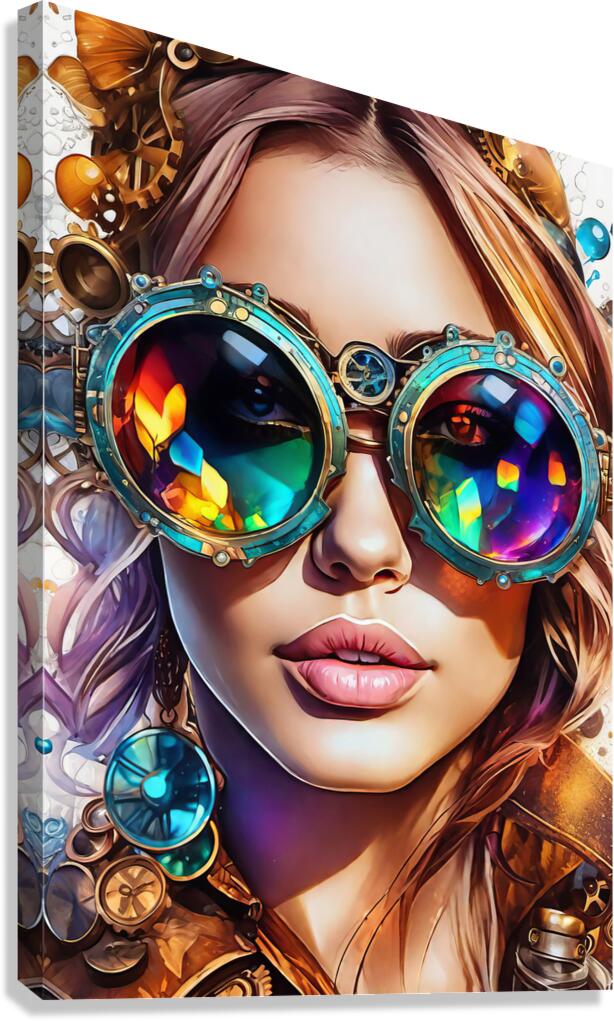 STEAMPUNK WOMAN PORTRAIT    IMG 1810 Canvas Print