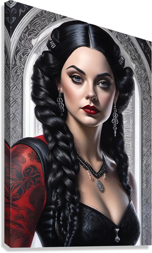 WEDNESDAY ADDAMS PORTRAIT   IMG 6506 Canvas Print