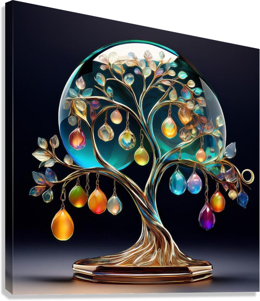 A tree from the world of gemstones  Canvas Print
