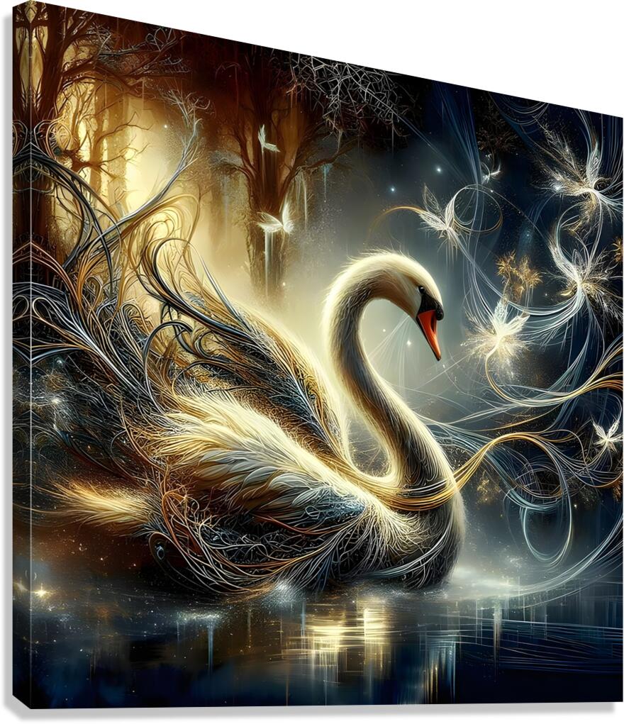 Swan world  Canvas Print
