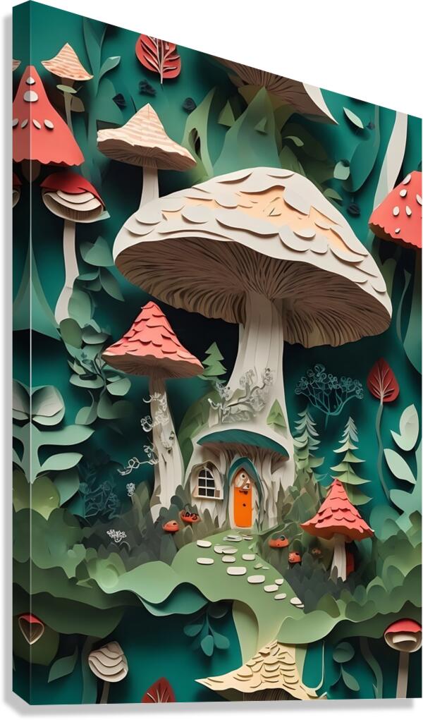 Magical Mushroom Forest  Canvas Print