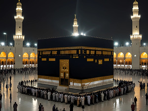 The Kaaba Muslims - pilgrims