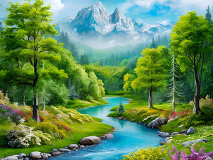  The tranquil landscape  - picturesque.