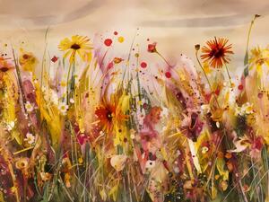  The colorful flowers - oil painting