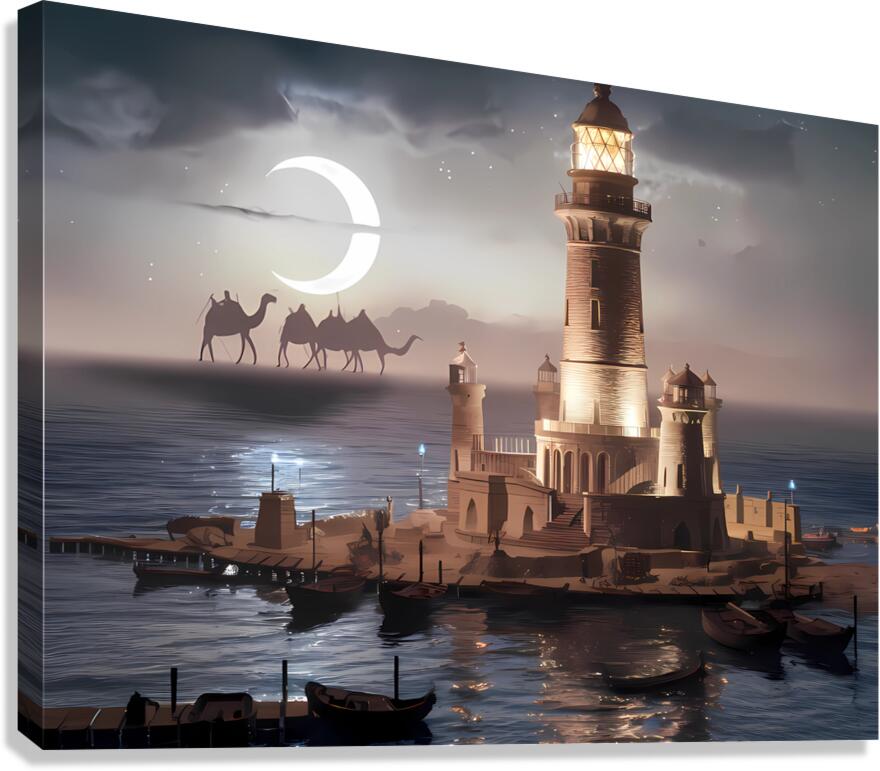 Alexandria Lighthouse Canvas Print