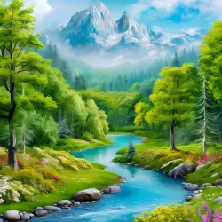  The tranquil landscape  - picturesque.