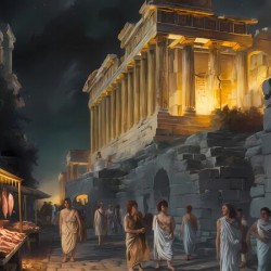  view of the interior of the ancient Athenian acropolis 