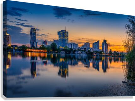 Vienna cityscape reflection Canvas Print