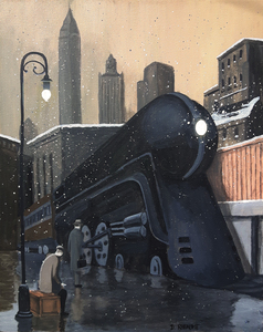 Art Deco Train 1938 Hudson