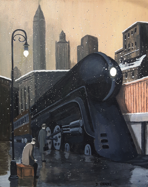 Art Deco Train 1938 Hudson by Dave Rheaume