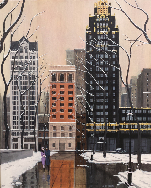 Bryant Park New York in Winter by Dave Rheaume