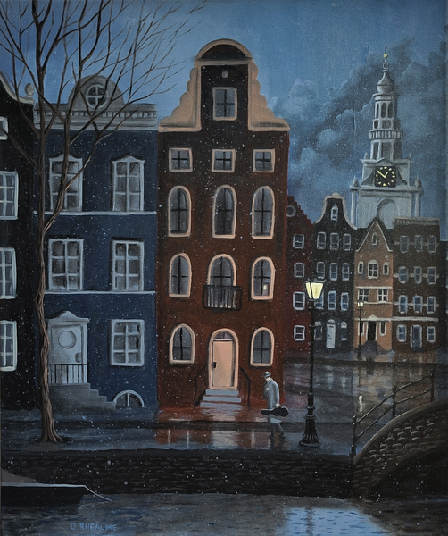 Rainy Night in Amsterdam Print