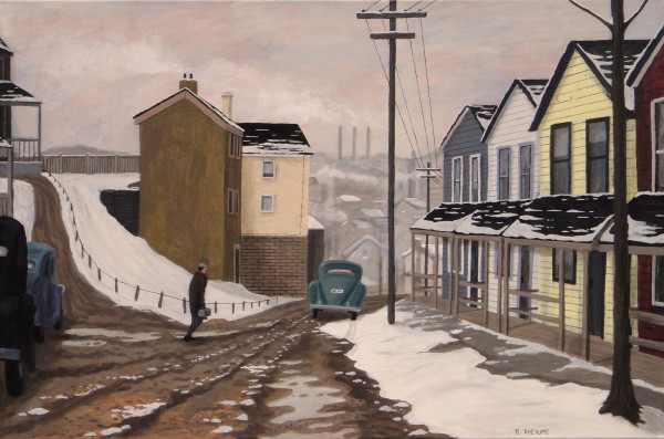Vintage American Steeltown in Winter by Dave Rheaume