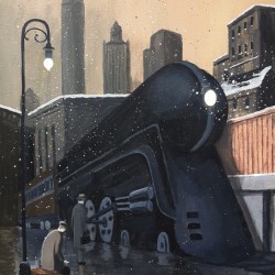 Art Deco Train 1938 Hudson
