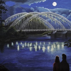 Vimy Bridge Ottawa at Night