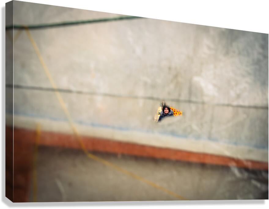 Peeping Canvas Print