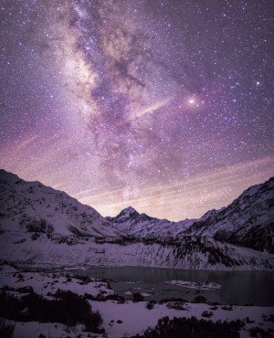 Galactic Center over Aoraki New Zealand