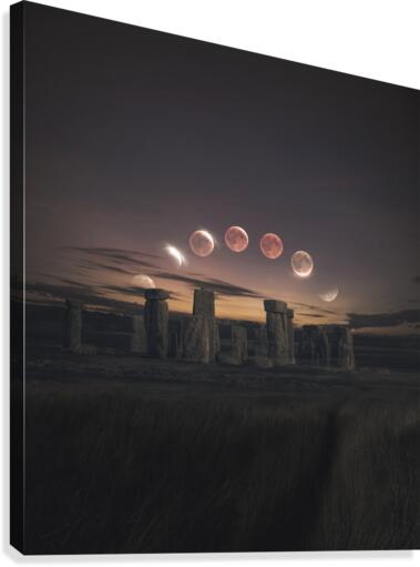 Blood Moon Eclipse UK Canvas Print