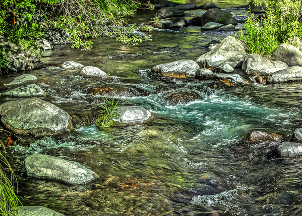 OAK CREEK RIVER ROCKS Print