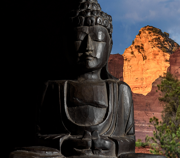 RED ROCKS EBONY BUDDHA Print