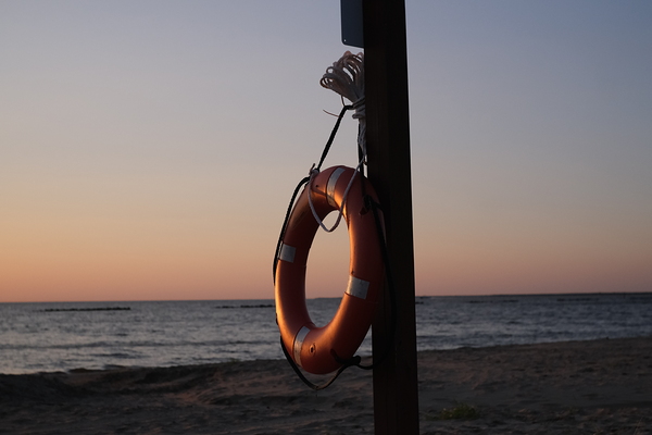 Lifebuoy at Cypremort Point Beach - LA by Bill Dillingham