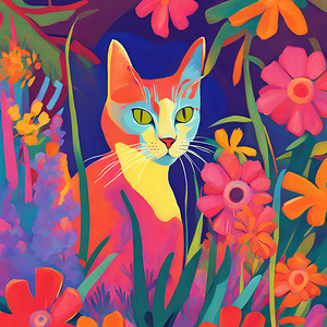 FLOWER CAT