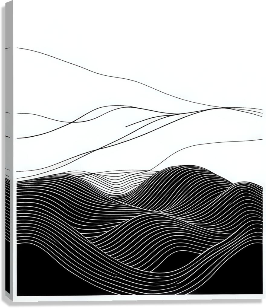 BLACK OCEAN Canvas Print