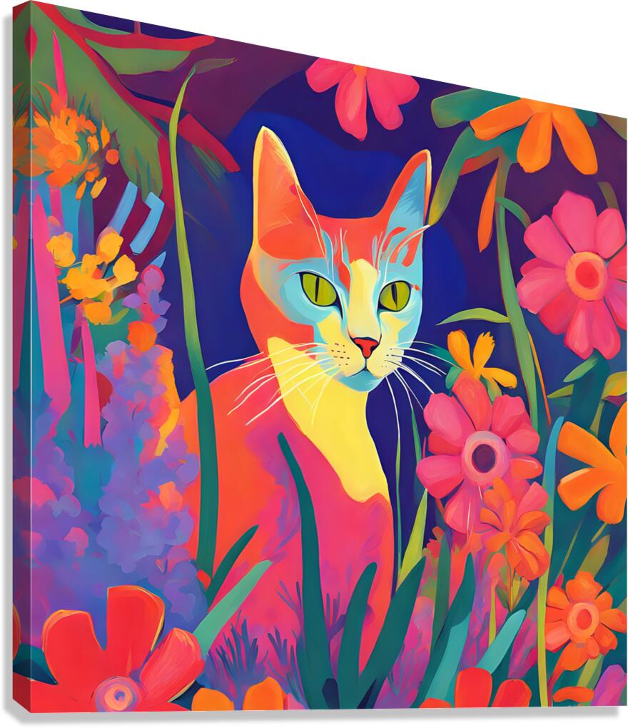 FLOWER CAT Canvas Print