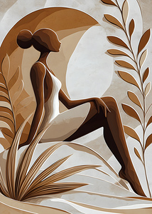 Abstract Flowers Woman 264