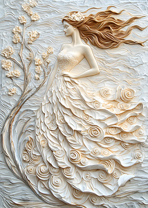 Abstract Flowers Woman 83