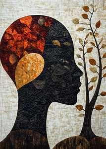 Abstract Flowers Woman 10