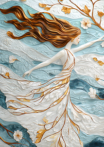 Abstract Flowers Woman 79