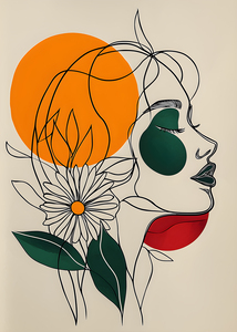 Abstract Flowers Woman 170