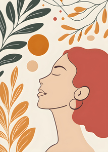 Abstract Flowers Woman 223