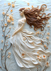 Abstract Flowers Woman 137