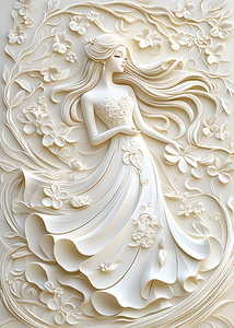 Abstract Flowers Woman 90