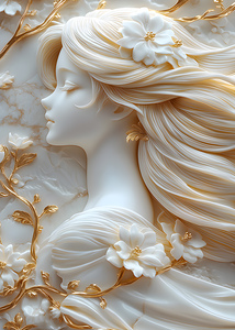 Abstract Flowers Woman 68