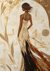 Abstract Flowers Woman 244