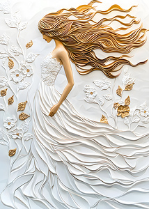 Abstract Flowers Woman 40