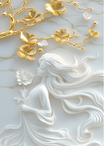 Abstract Flowers Woman 111