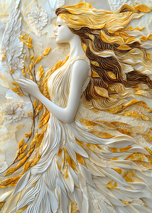 Abstract Flowers Woman 145