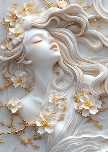 Abstract Flowers Woman 148
