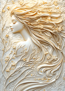 Abstract Flowers Woman 7