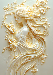 Abstract Flowers Woman 65