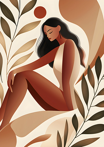 Abstract Flowers Woman 236