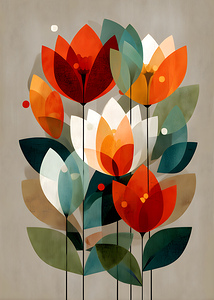 Abstract Flowers 196