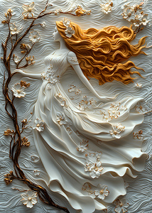 Abstract Flowers Woman 82