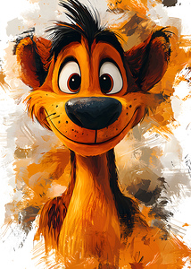 Smiling Hyena Art