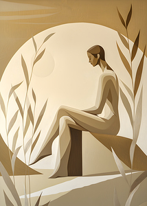 Abstract Flowers Woman 232