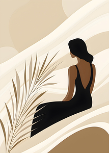 Abstract Flowers Woman 231